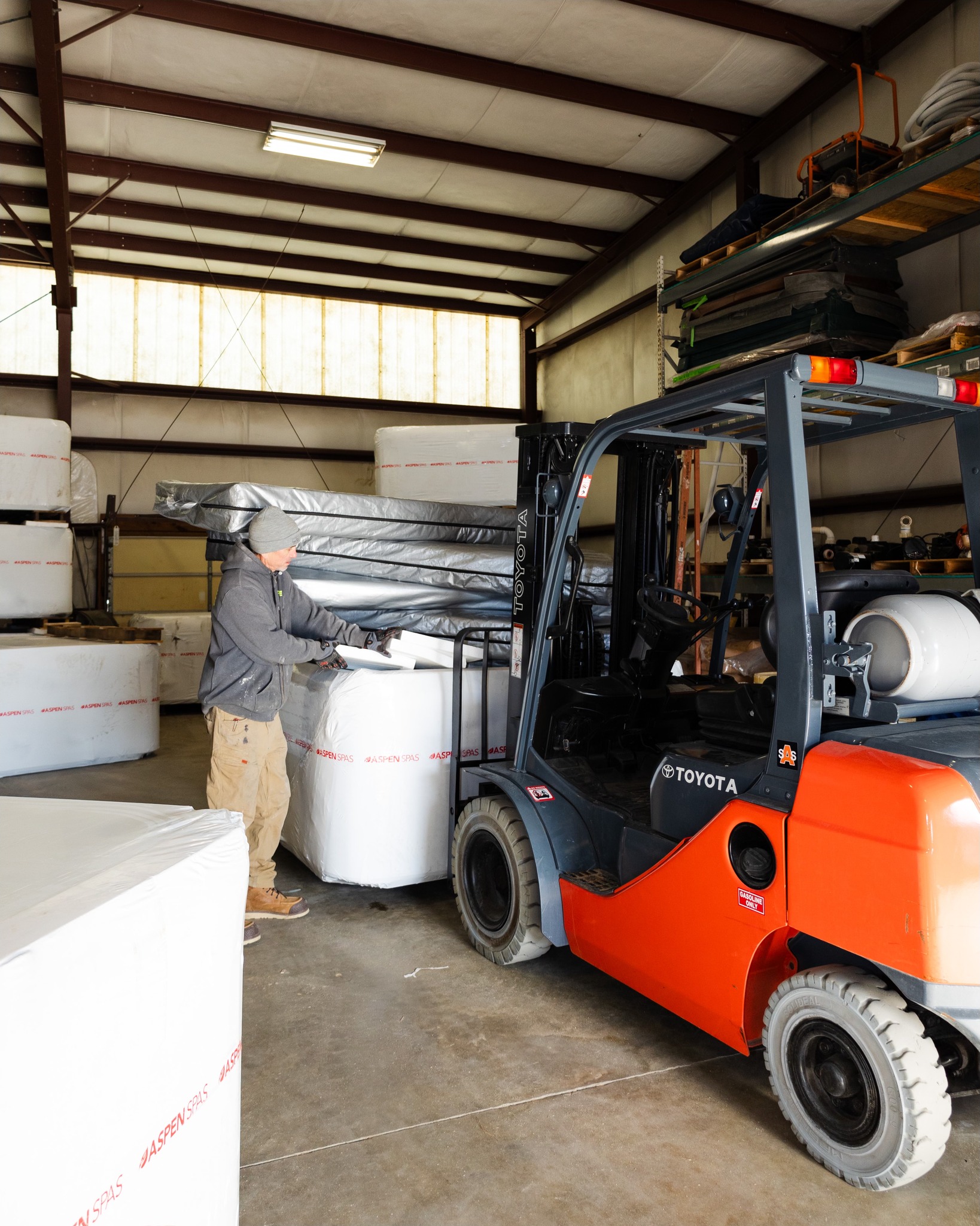 Ritchie Pools spa parts warehouse and inventory